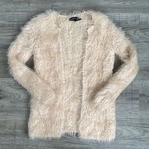 M&S Limited Edition Soft Shaggy Knit Open Cardigan Sz UK 10 (US 12)